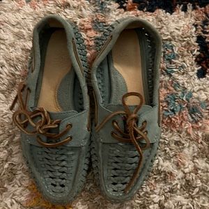 Frye Quincy Woven Boat Shoe - Mint Green, size 7. Never worn.